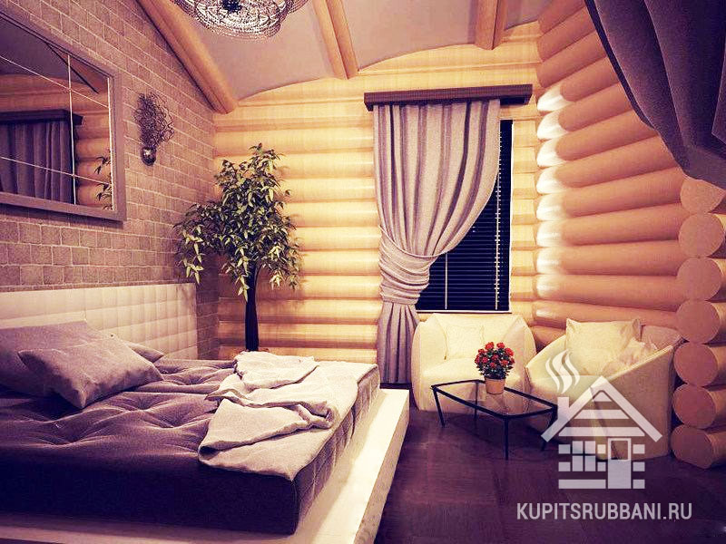 Сруб бани 6x9 с террасой                    4