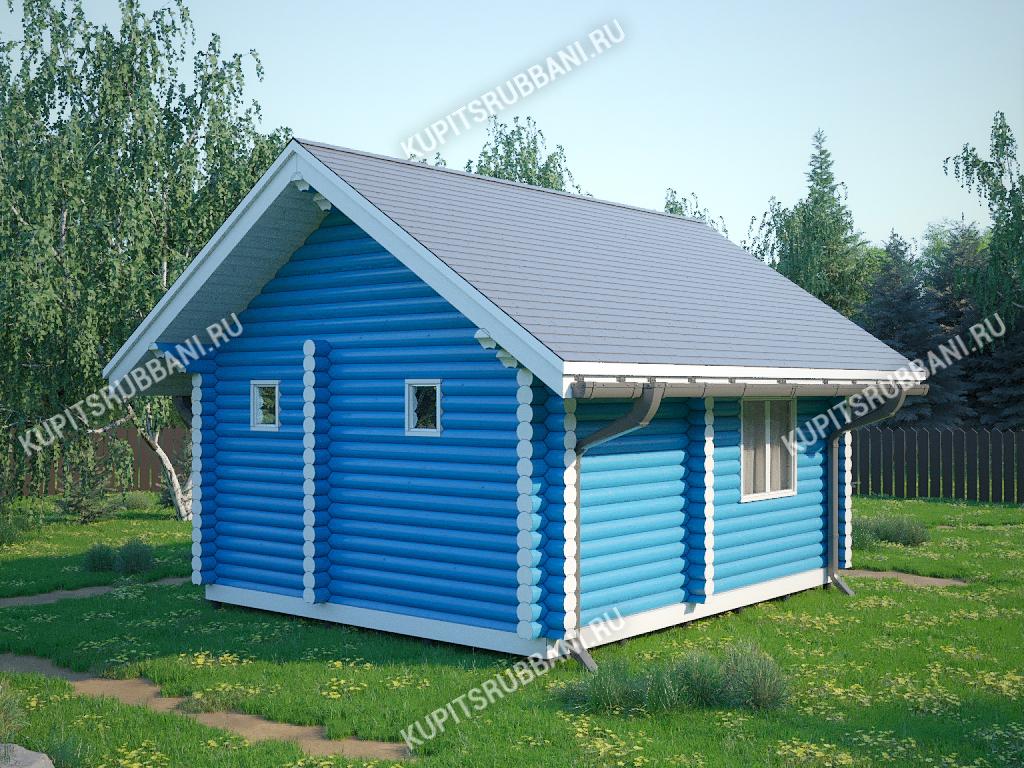 Сруб бани 4х6                    3